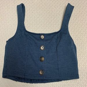 Emory Park tank top, blue and white, size M